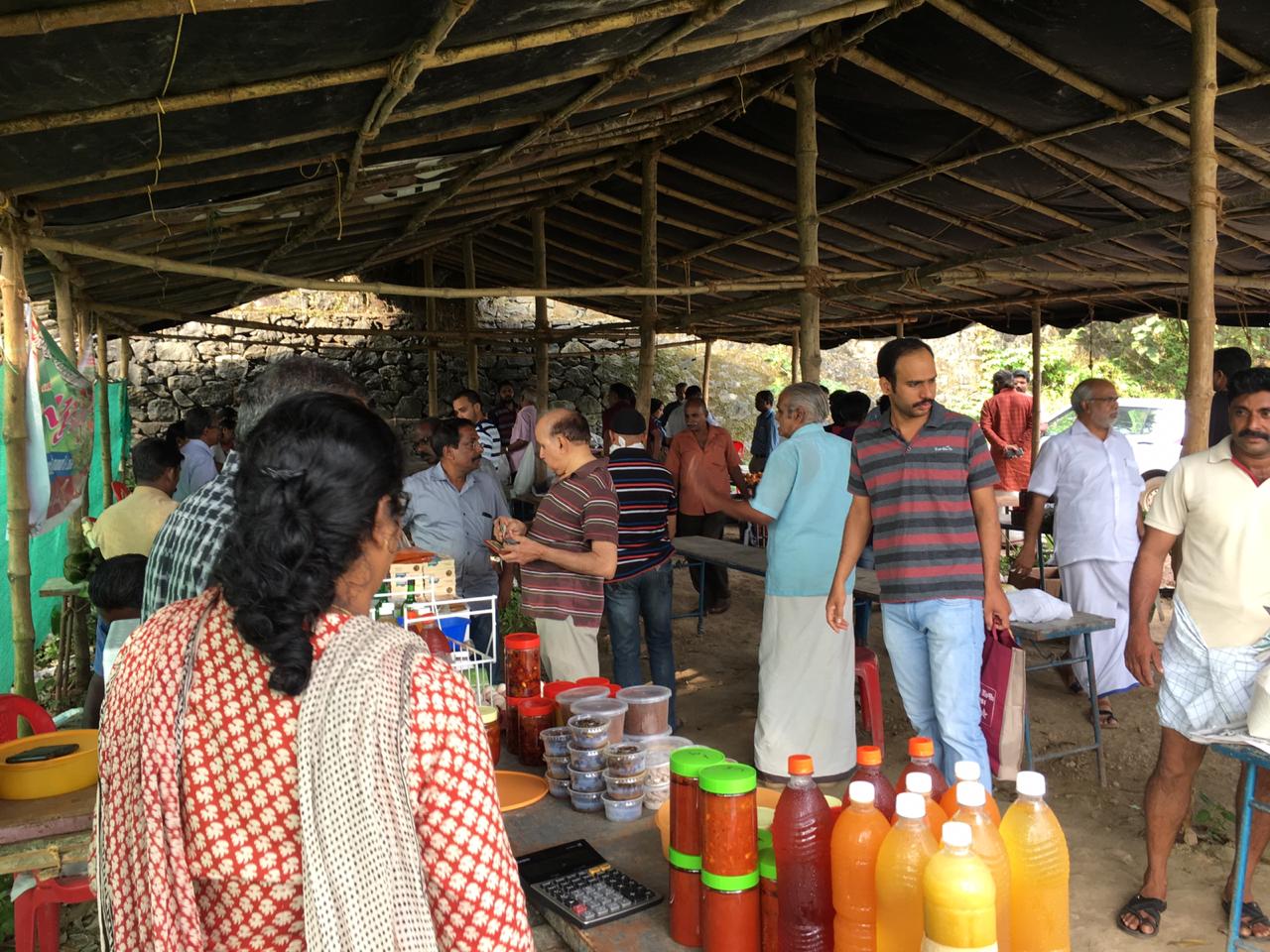 Organic local vegetable market Kerala