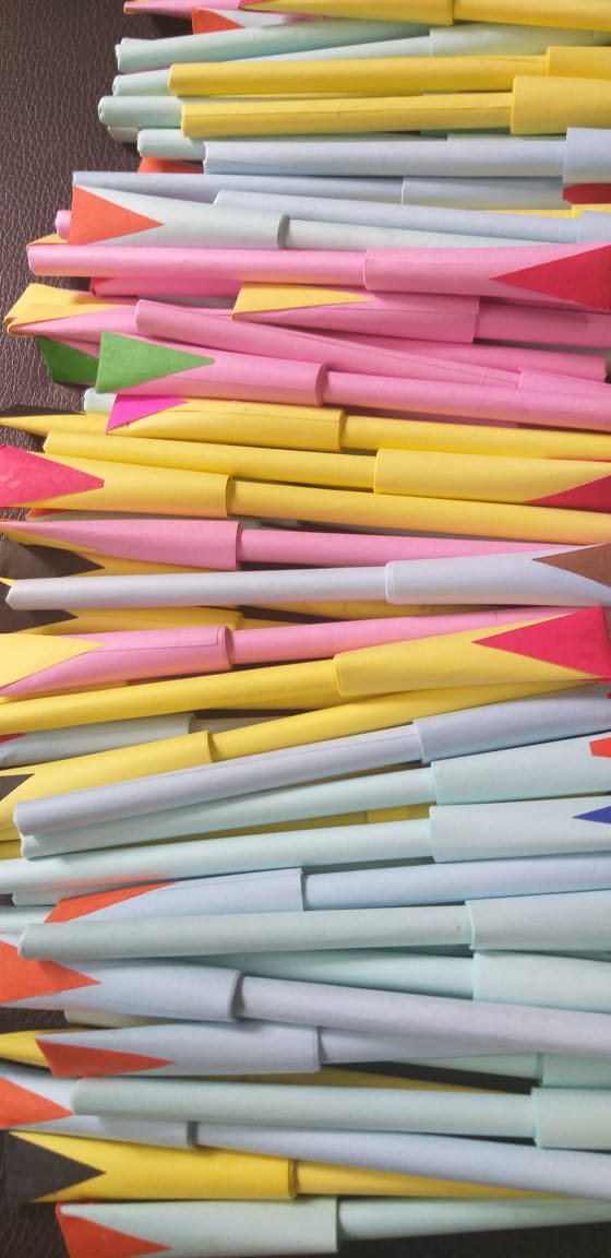 Paper pens made by differently abled children Paper pens made by differently abled children