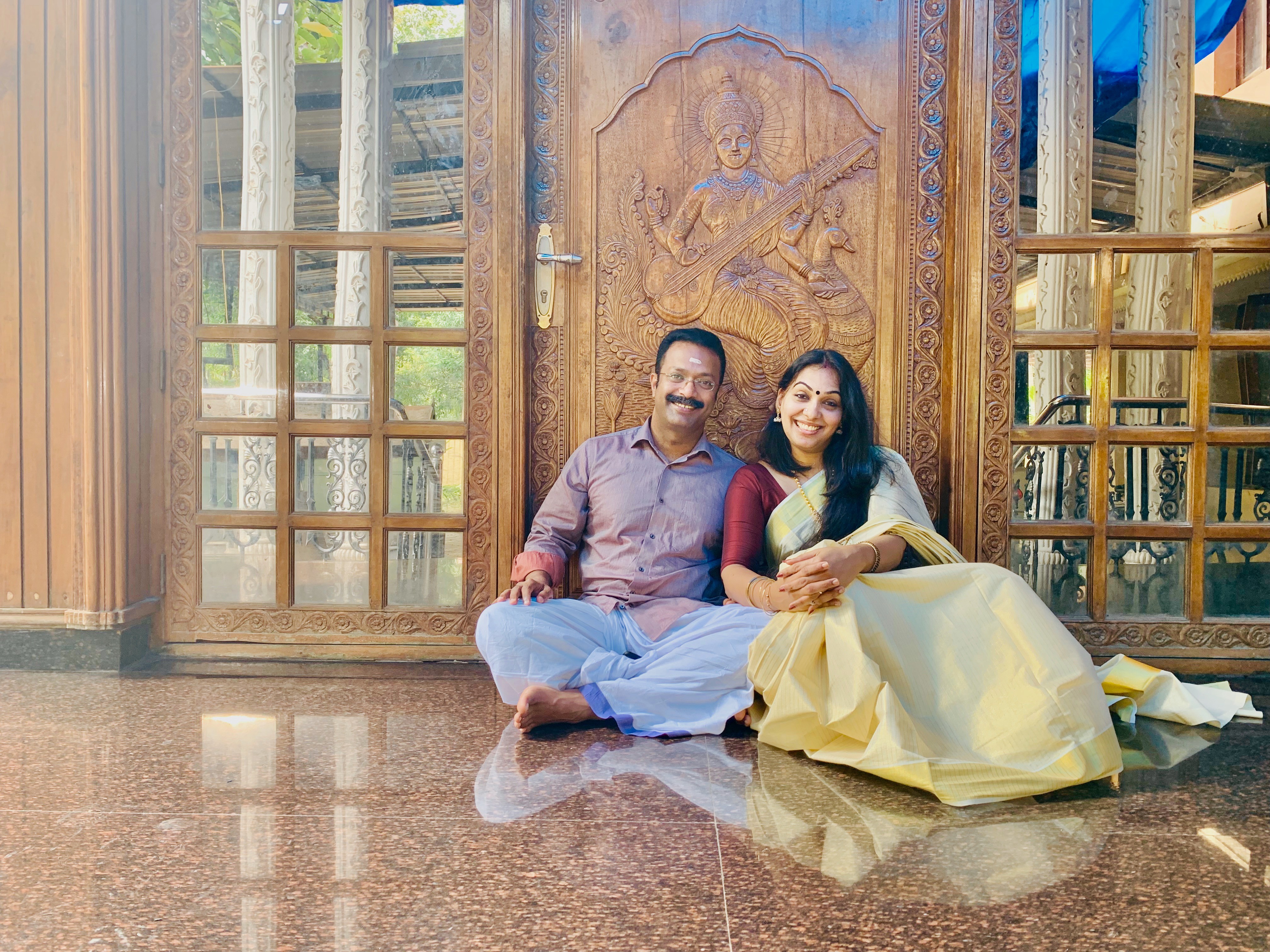 Jan Joshy and Veena Jan. Jan Joshy and Veena Jan.
